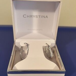 Silver Hoop Earrings new in Box